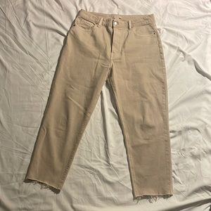 H&M Straight Leg Khaki Jeans